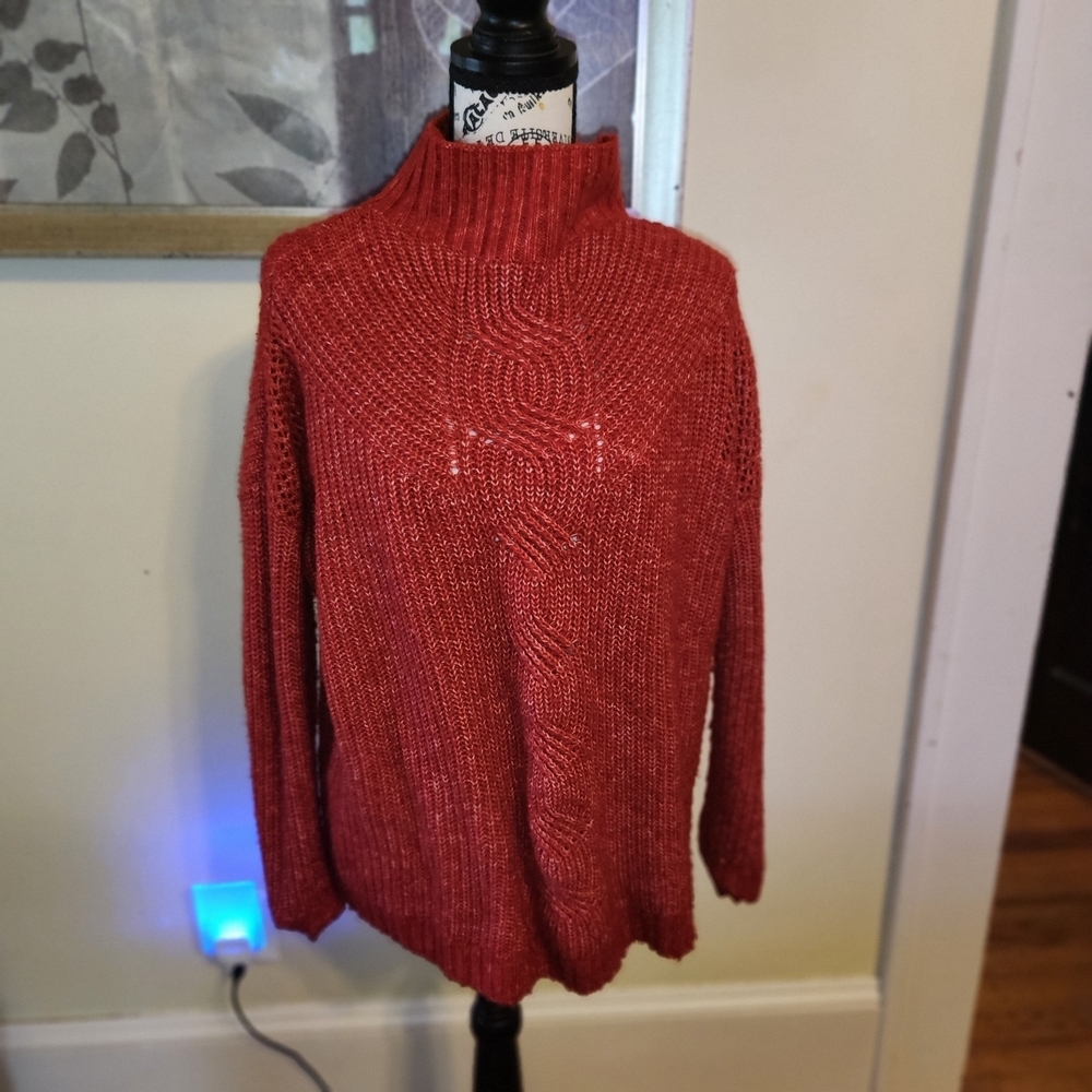 Maurices  Red Cowl Neck Sweater
